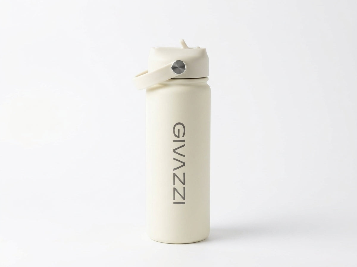 Thermal Water Bottle Off-White 18oz